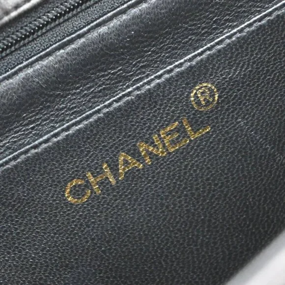 CHANEL CC Matelasse 30 Chain Shoulder Bag Leather Black GHW Vintage 359RF616 - Picture 15 of 16